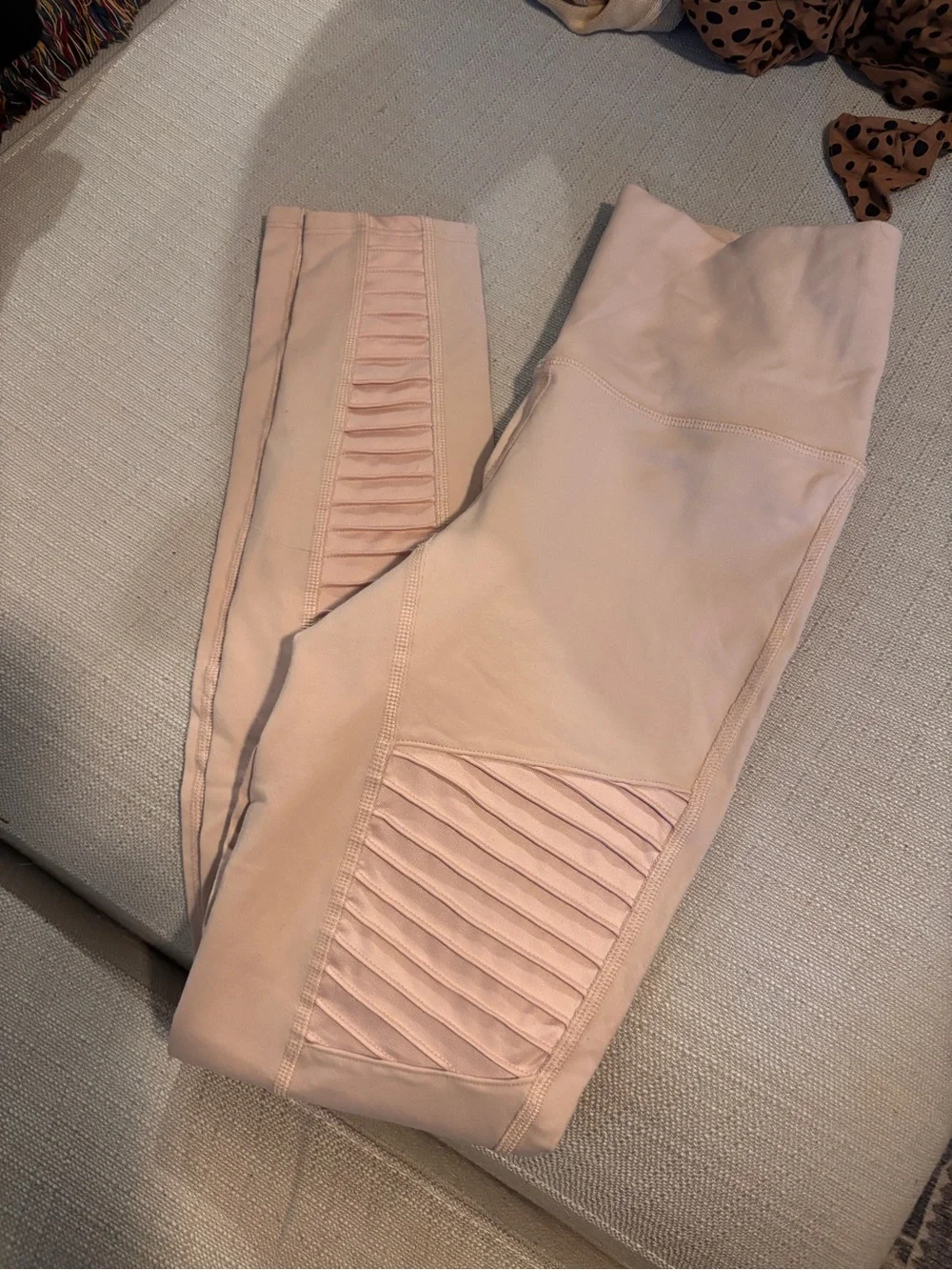 ALO Yoga Blush Pink High-Waist Moto Leggings